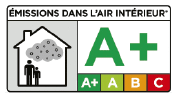 logo émissions dans l'air intérieur noté A+