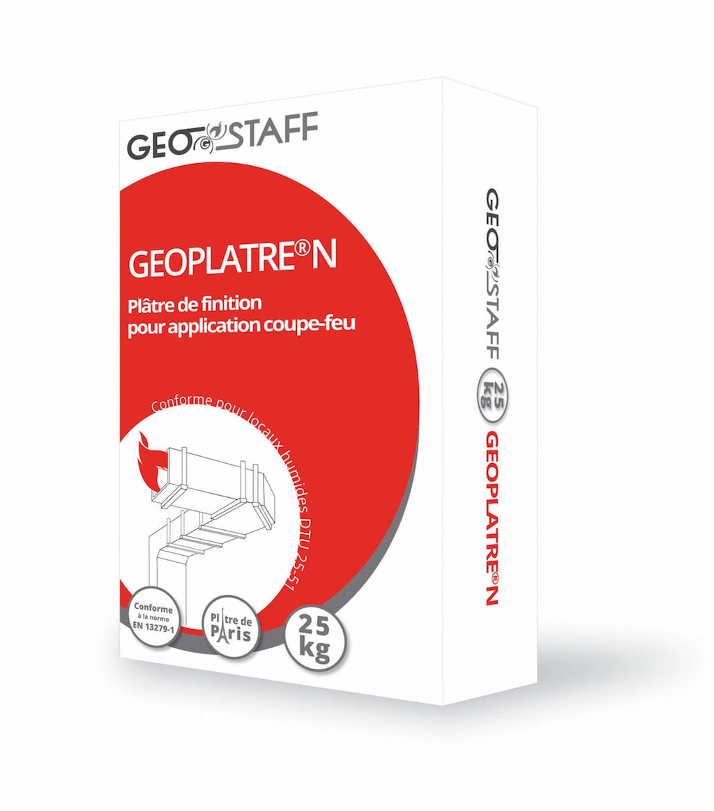 Plâtre GEOPLÂTRE®N de Geostaff pour la protection passive incendie