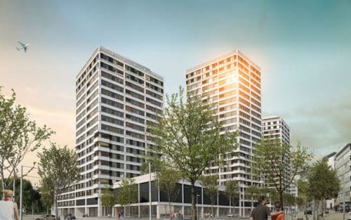 suisse WOLKENWERK Réalisation de chantiers Geostaff pour l'Immeuble de bureaux WolkenWerk en Suisse
